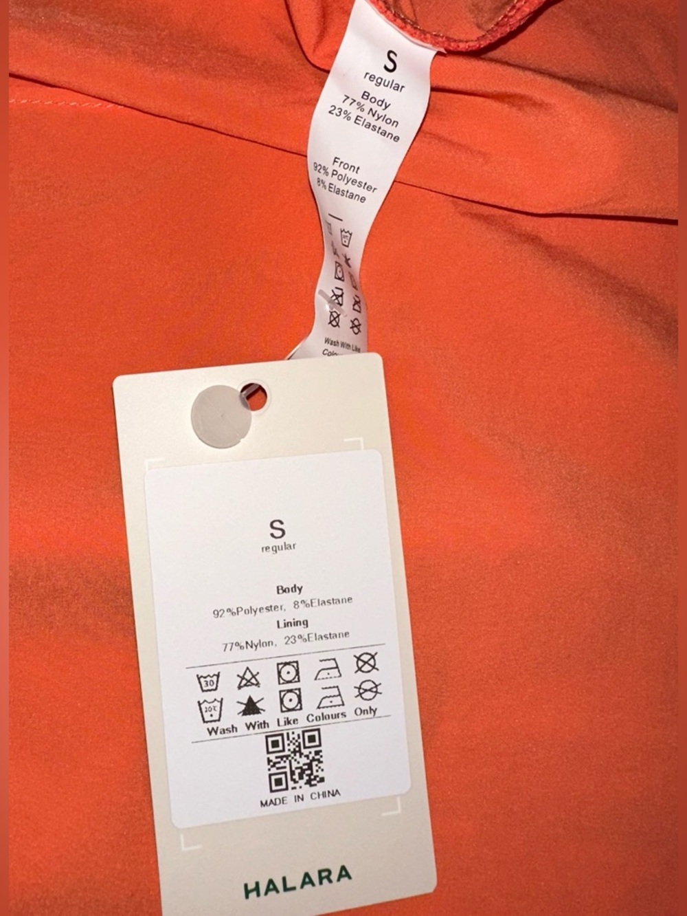 HALARA High Waisted Tie Front Plicated Split Flowy Blush Orange Skirt Sz: Small - Picture 9 of 10